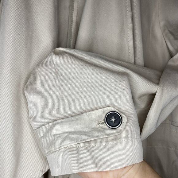 Cupcakes and Cashmere Khaki Beige Waterfall Trench Coat Cardigan Open Front - Picture 4 of 5